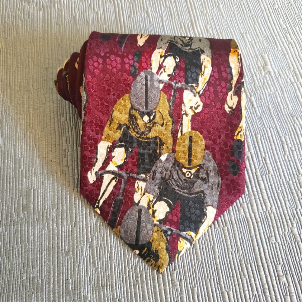 Alberto Perricci Imported Italian Silk Handmade in the USA Cycling Tie